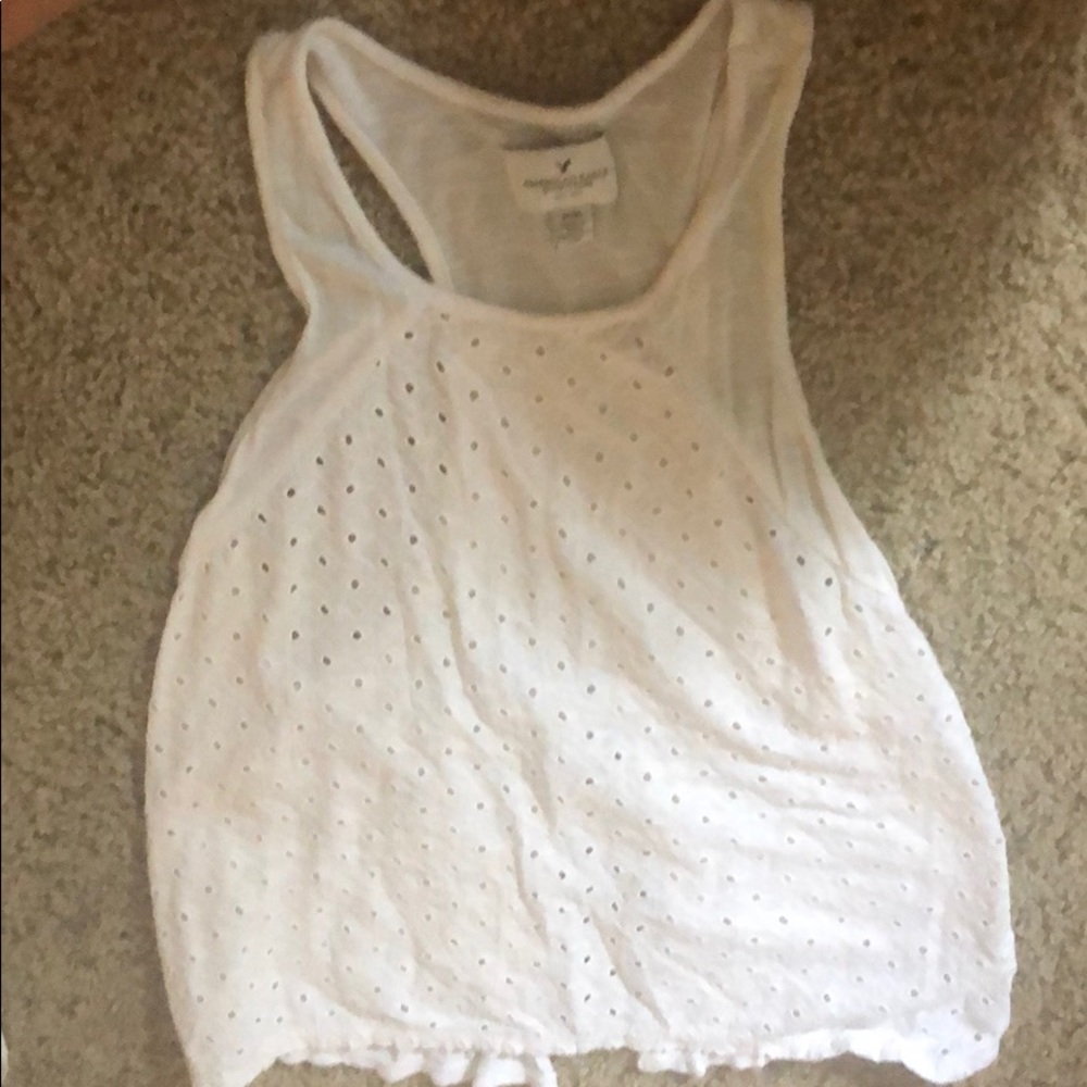 White eyelet tank!